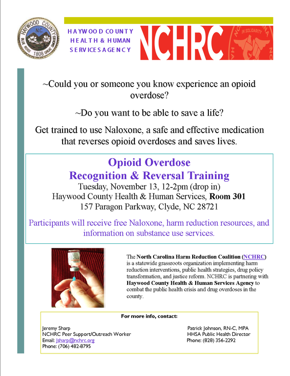 Naloxone Training- November 2018