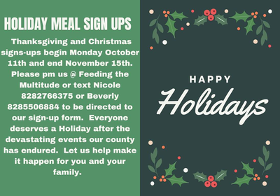 FTM holiday sign ups