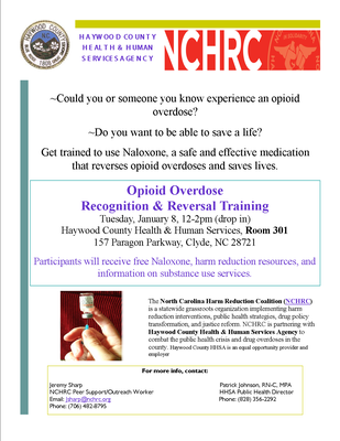 Naloxone Training- January 2019